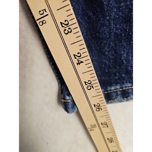 Everlane Size 30 The 90's Cheeky Button-fly Distressed Crop Ankle Jean Med Wash - Picture 2 of 8